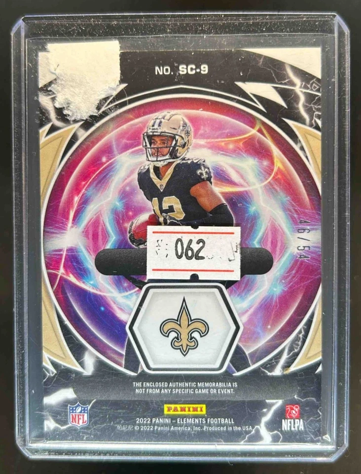 2022 Panini Elements Chris Olave Supercharged RC Patch Xenon #46/54 Saints - Image 2 of 2