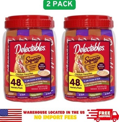 Delectables Squeeze Up Non-Seafood Variety Pack Lickable Cat Treats, 96x0.5oz