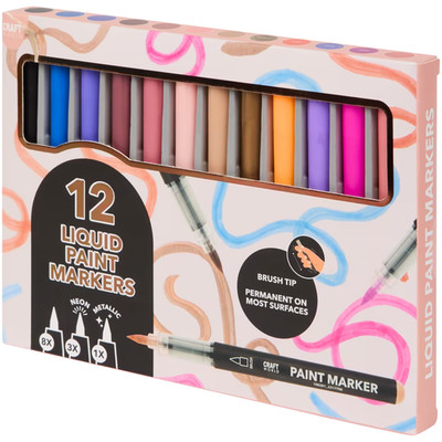 Craft World Paint Marker Set 12-teilig   Verschiedene Farben