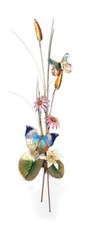 Bovano - Wall Sculpture - Oak Leaf & Teal Sat...