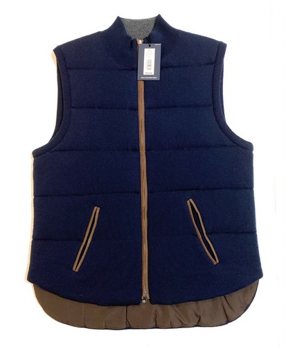 Neu Hart Schaffner Marx extrafeine gefütterte Wollweste für Herren marineblau Small UVP $ 250 - Bild 5 von 5