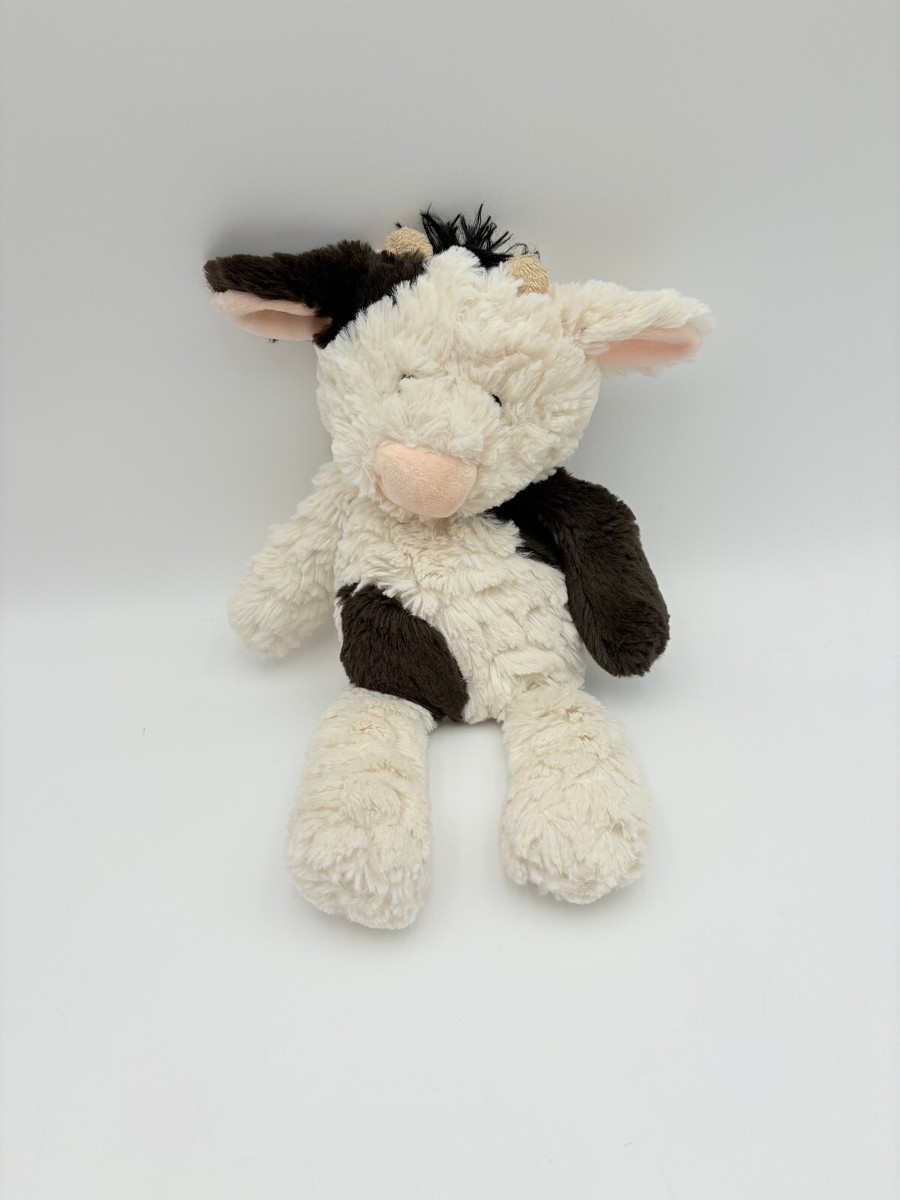 Mary Meyer Putty Plush Cow Soft Black White Lovey Doll Farm Animal