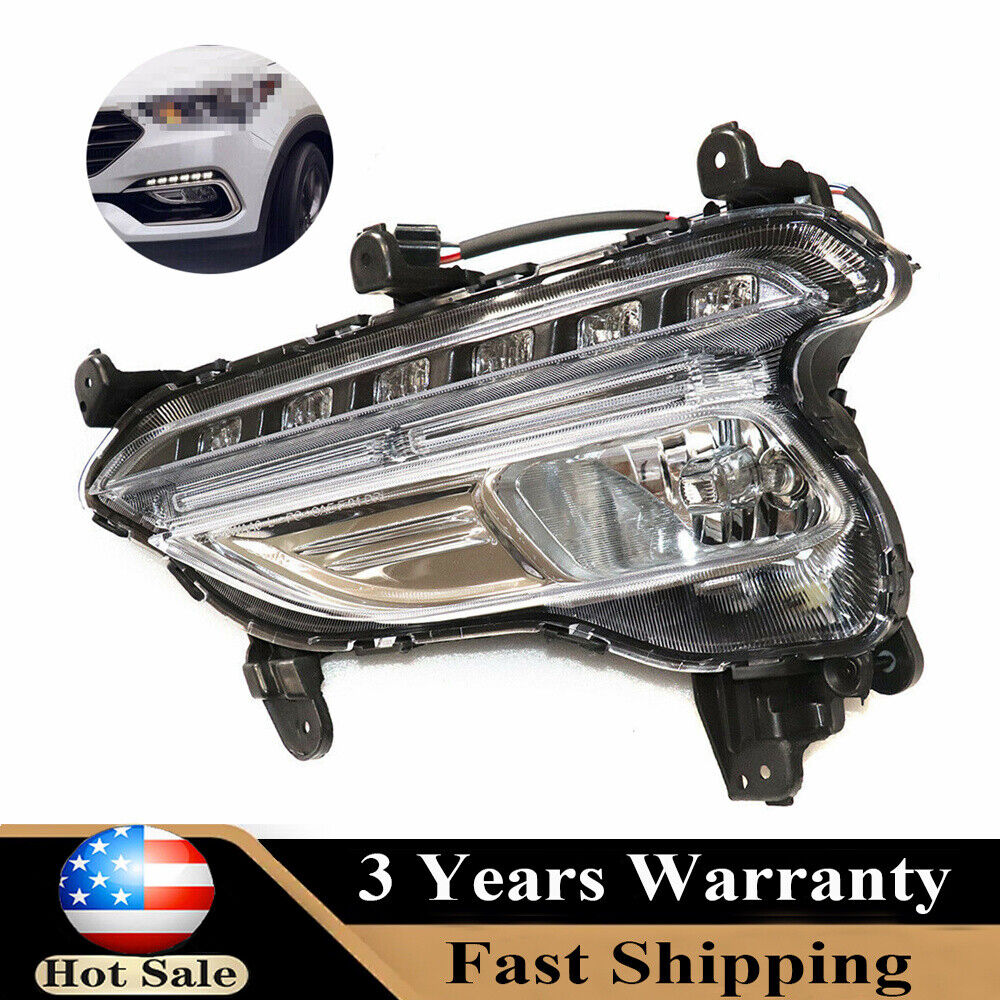 For 2017 2018 Hyundai Santa Fe Sport LH Fog Light Clear Lens Left Drivers Side