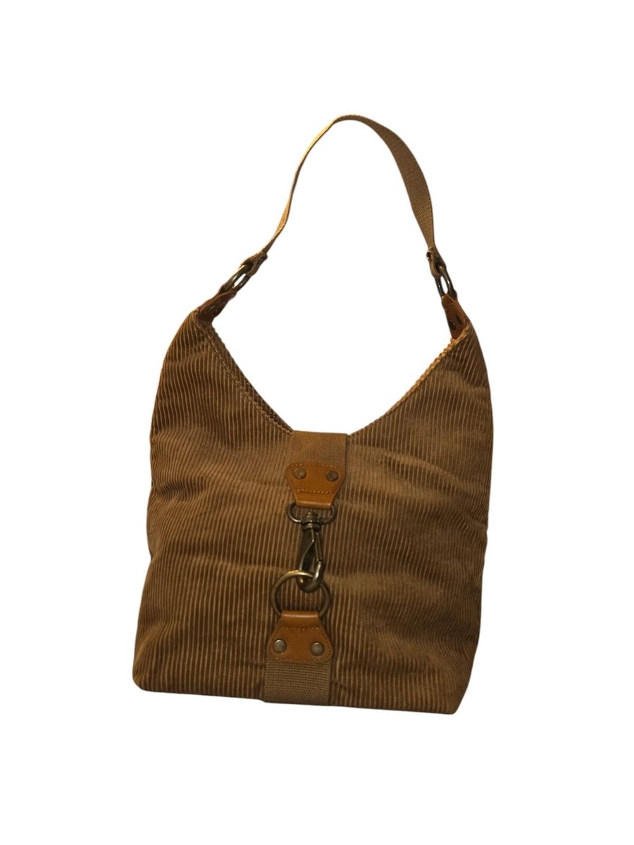 Vintage Y2k Gap Corduroy Hobo Shoulder Bag With Geometric