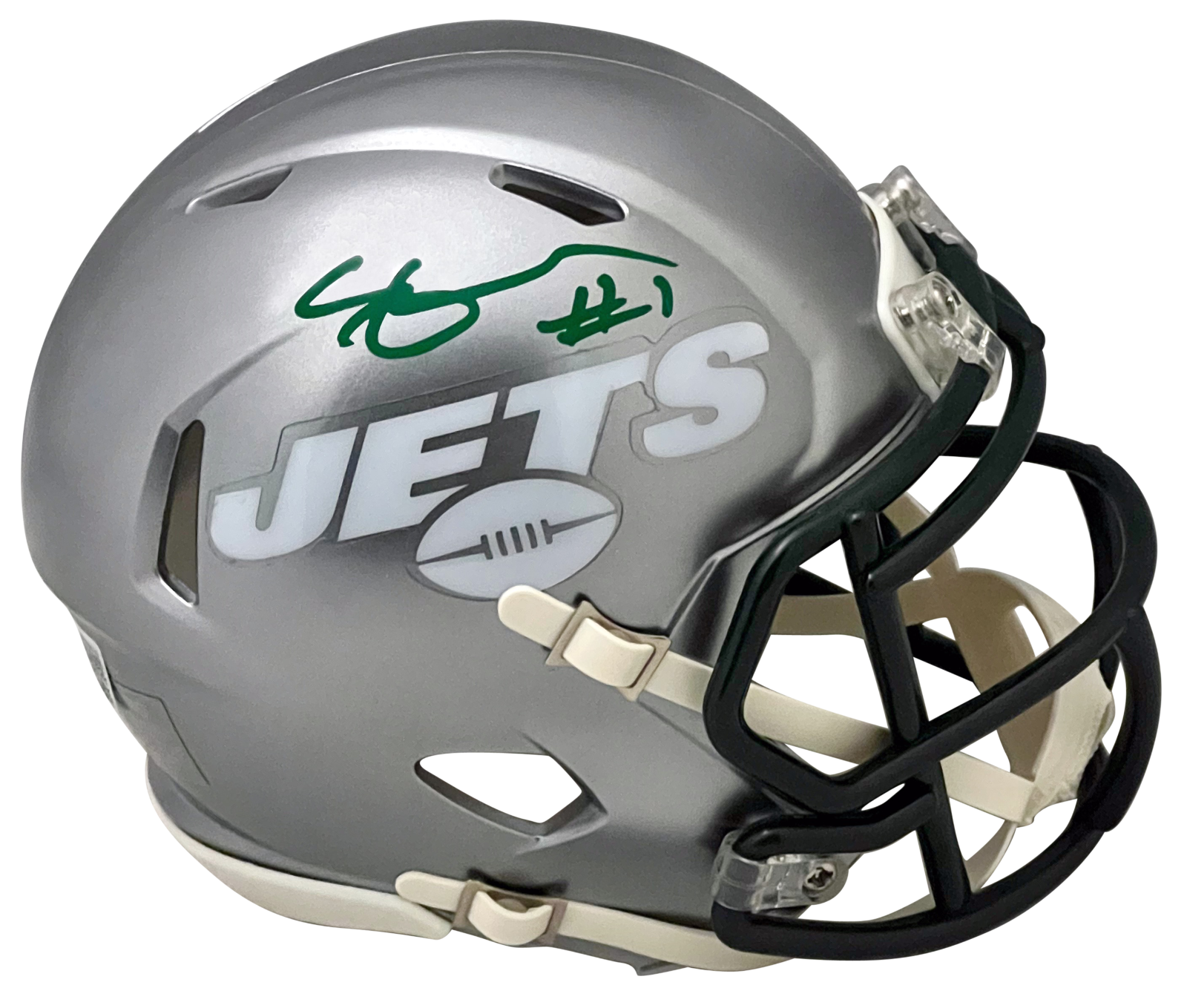 AHMAD SAUCE GARDNER AUTOGRAPHED NEW YORK JETS FLASH SPEED MINI HELMET ...