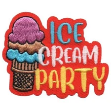 Girl Boy Cub  ICE CREAM PARTY Social Cones Event Fun Patches Badges SCOUT GUIDE