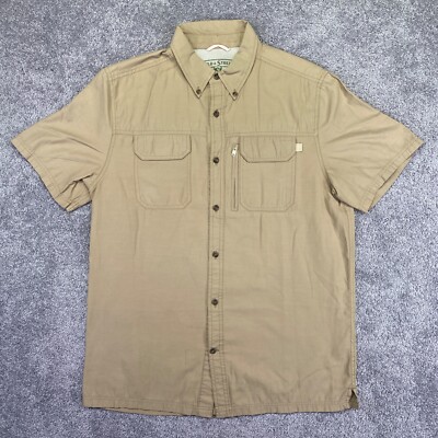 Chemise De Pêche Field & Stream Homme – XL – Beige – Manches Courtes – Occasion Très Bon état