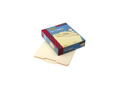 Smead 10332 File Folders, 1/3 Cut Second Position, One-Ply Top Tab, Letter, Mani