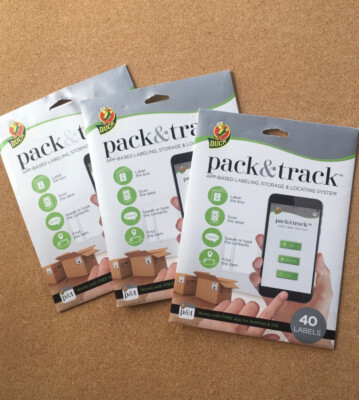3 Packs Duck Pack & Track App-Based Moving Storage & Locating System Label