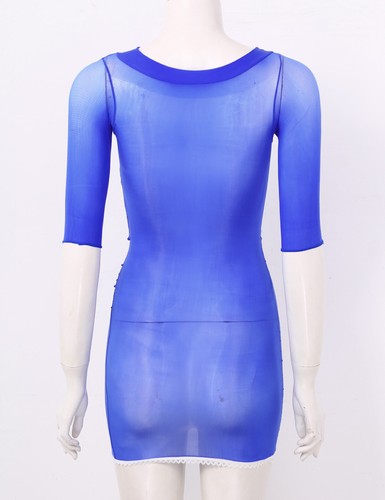 Sexy Womens See-Through Mini Dress Sheer Bodycon Night Party Skirt Clubwear - Picture 41 of 45