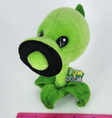 Plants Vs Zombies PvZ Plush Bloom & Doom PEASHOOTER 5'' Posable Great Gift