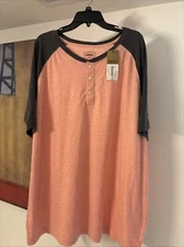 THE FOUNDRY SUPPLY Men’s T.SHIRT - Size 2XL US - Coral Blk Heather CB.