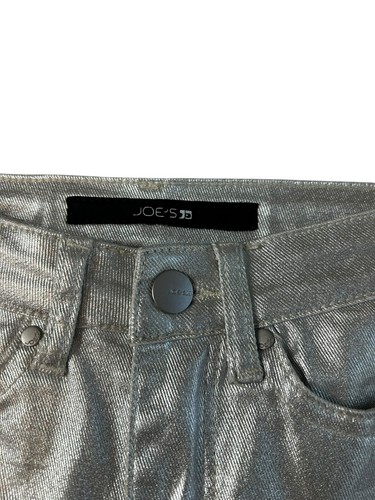Joes Jeans Metallic Silver Skinny Jeans Girl’s Sz 10 - Picture 4 of 10