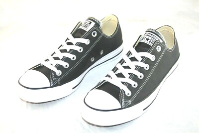 MEN'S CONVERSE CHUCK TAYLOR 132174C CT OX BLACK LEATHER LOW TOP