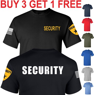 Security T Shirt Event Staff Office 100%  Cotton