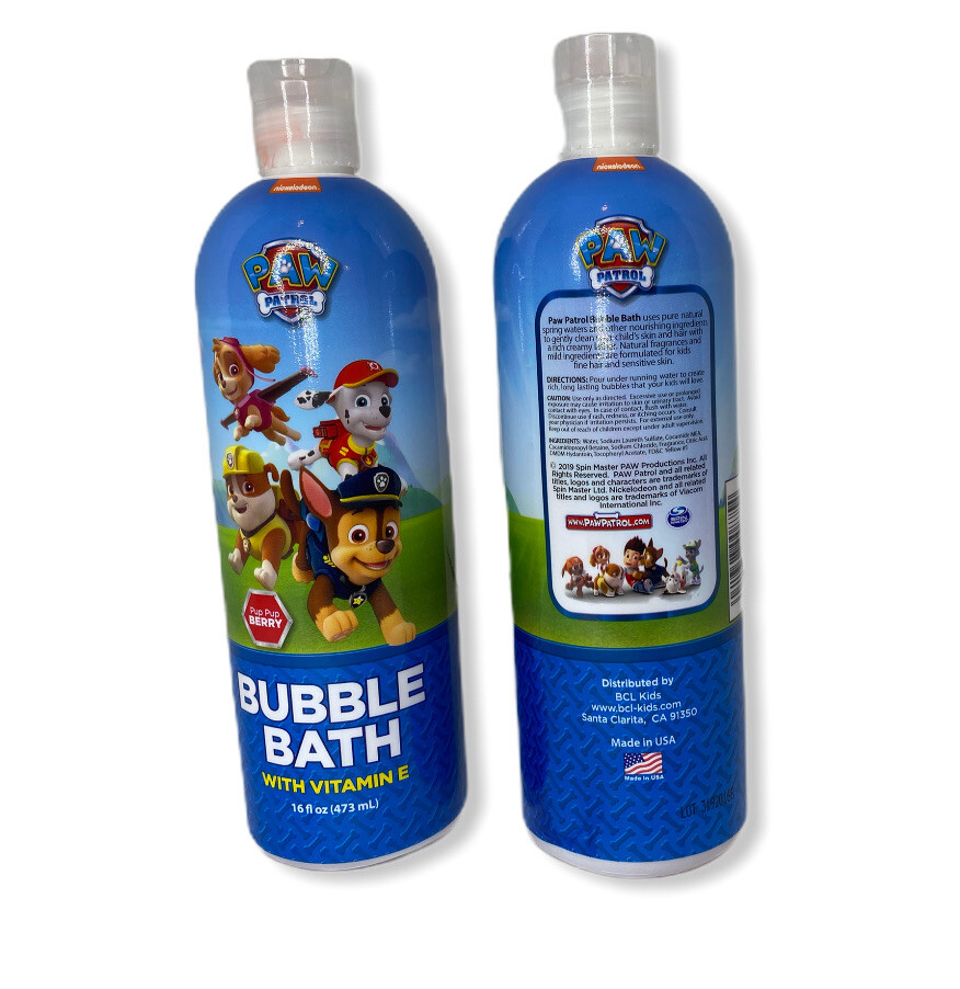 paw patrol bubble bath
