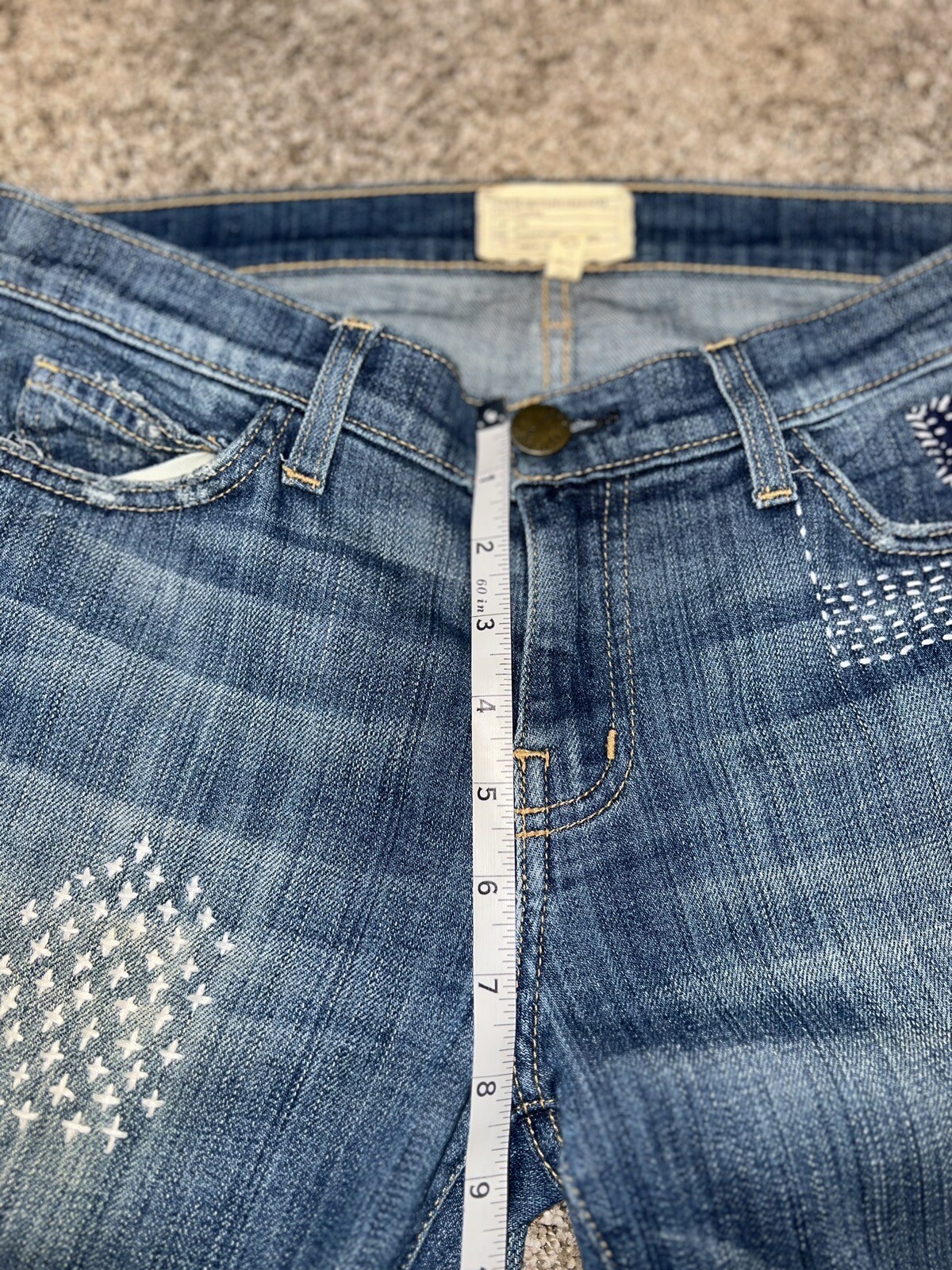 Anthropologie Current Elliott Patch Work Straight… - image 12