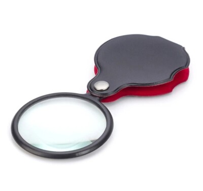  Mini Taschen Lupe Brennglas Faltlupe Leselupe Vergrößerungsglas  50mm