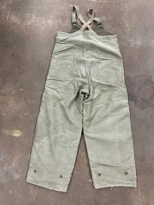 Vintage 1940s US Navy Deck Overalls USN Bib Stencil Pants WWII