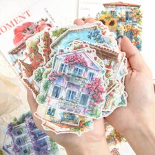 Flowers House Washi Paper Stickers Bullet Journal Planner Scrapbooking Sticker