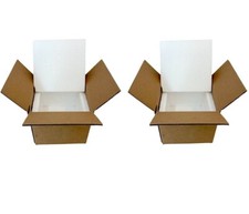 Insulated Shipping Box 7x7x6 inches with Styrofoam Insert 2 Pack Bundle