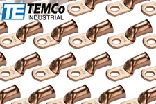 25 Lot 3/0 3/8" Hole Ring Terminal Lug Bare Copper Uninsulated AWG Gauge