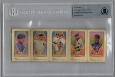 2015 Helmar Art Stamps Uncut Strip Set of 9 Shoeless Joe Jackson Ty Cobb BGS