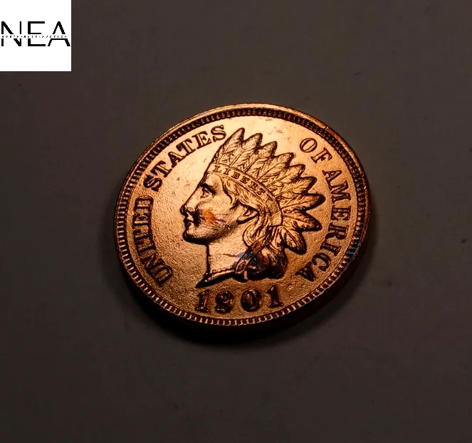 1901 Indian Head Penny Cent ~ Gem BU++ (red) ~ Four Diamonds