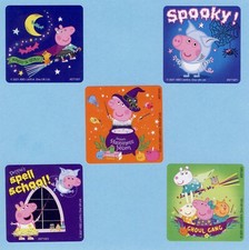 15 Peppa Pig Halloween - Large Stickers - Party Favors - Rewards