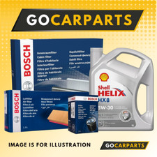 FOR Skoda Kodiaq 2.0-TDI 4x4 16-23 3 PIECE BOSCH SERVICE KIT SHELL 5W-30 6L