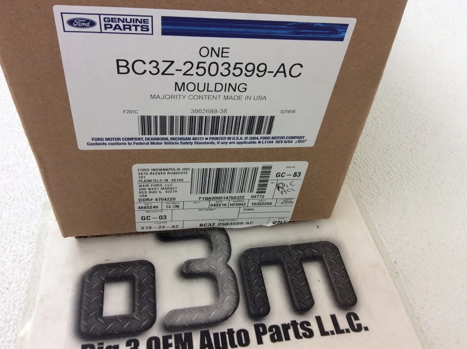 Ford Super Duty 2011-2015 conductor izquierdo gris parabrisas mango de pilar moldura OEM Foto 3 de 3