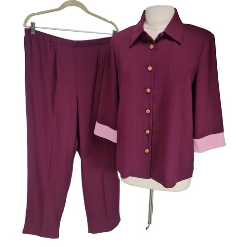 Veste Femme Drapers & Damons Taille 1X (18/22W) Multicolore à Boutons - Doublée, Occasion En Excellent état