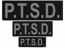 P.T.S.D. Patch Reflective Extra Label Tag for Dog Harness Service
