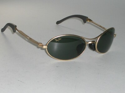 VINTAGE B&L RAY-BAN W2177 G15 GOLD ECLIPSE BIKERS ORBS SUNGLASSES