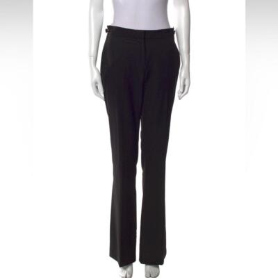 Gabriela Hearst luxury virgin wool mid-rise trouser 30.5 
