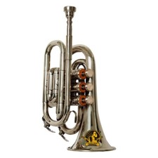 SOUND SAGA Pocket Trumpet With All Accessories Including Mouthpiece Case.
