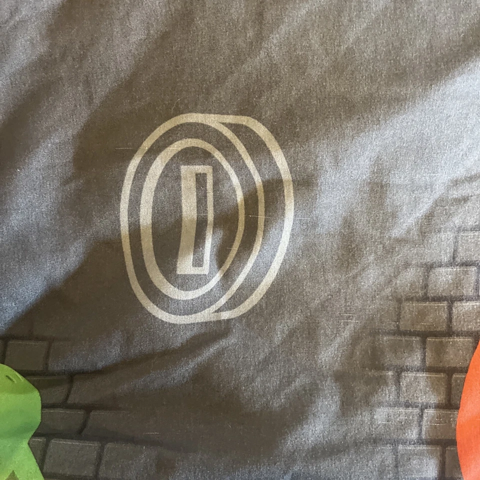 Sábana bajera Nintendo Super Mario tamaño doble Mario Luigi Yoshi Mushroom 2017 gris Foto 4 de 4