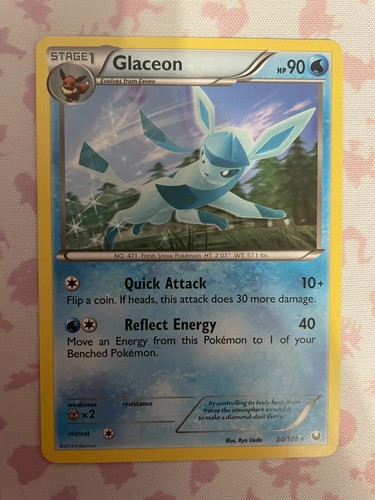 Glaceon - 30/108 - Pokemon Dark Explorers Black & White Rare NM