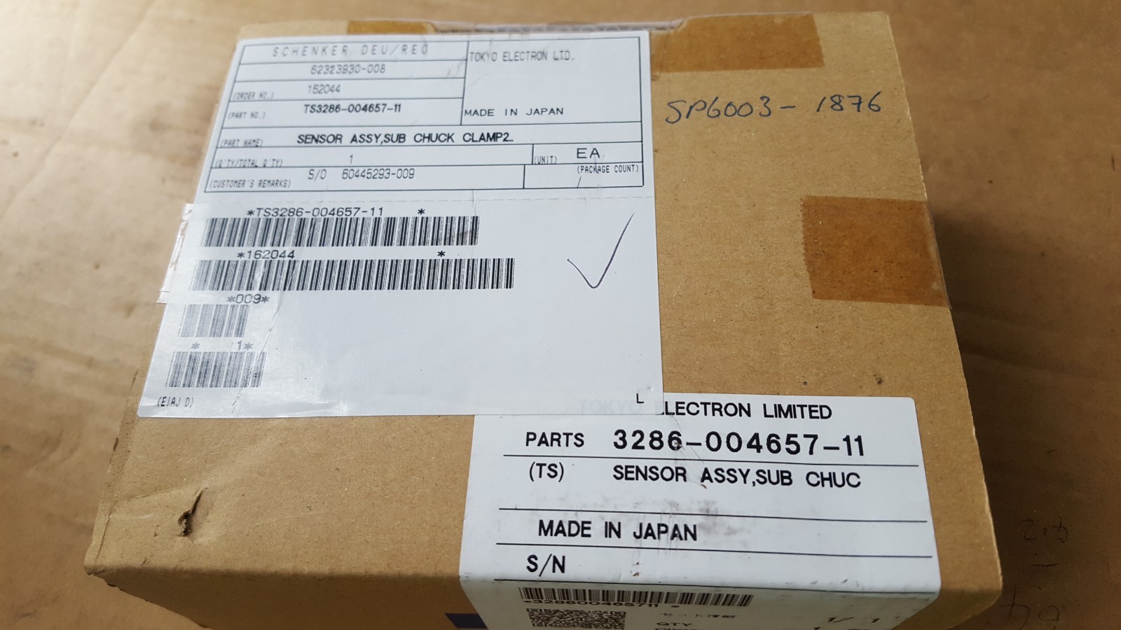 TOKYO ELECTRON TS 3286-004657-11 SENSOR ASSY, SUB CHUCK CLAMP 2 (U11..5B4)