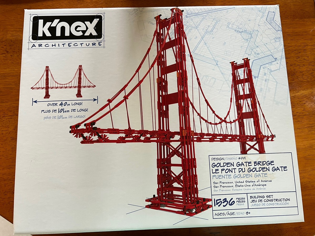 K'NEX Architecture Golden Gate Bridge Build IT Big Collectible Building  Set