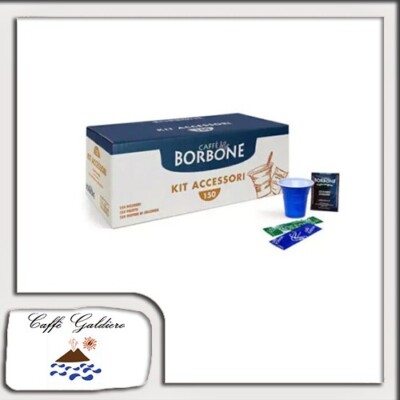 2x 150tlg Bourbon Kaffee Zubehör Set Gläser Palette und Zuckertüten