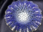 3 SYDENSTRICKER ruffle edge ART GLASS BOWLS blue + white excellent! — photo 4