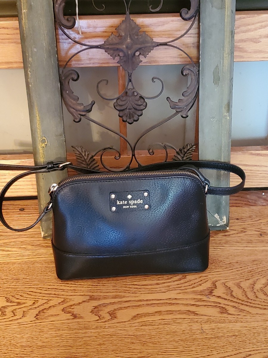 Kate Spade Hanna Wellesley ミニショルダーバッグ Kate Spade Black Leather Hanna Wellesley (Small) Crossbody Bag | eBay