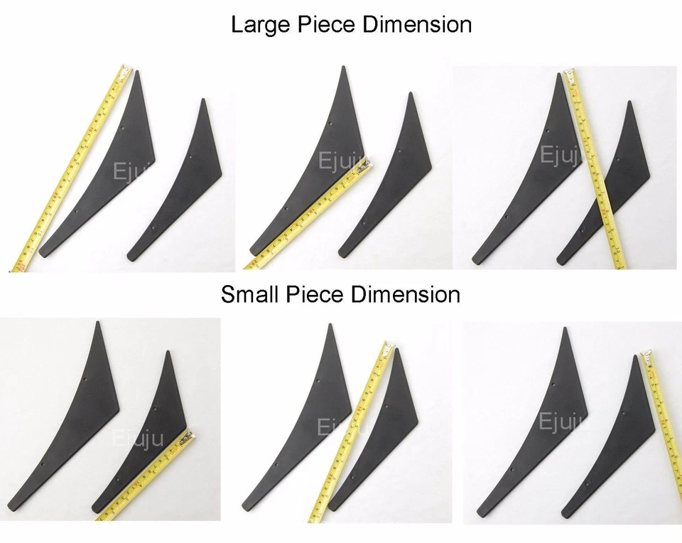 4 Pcs Carbon Effect Bumper Canards Splitter Fin Spoiler Valence Diffuser for BMW - Image 2 of 2