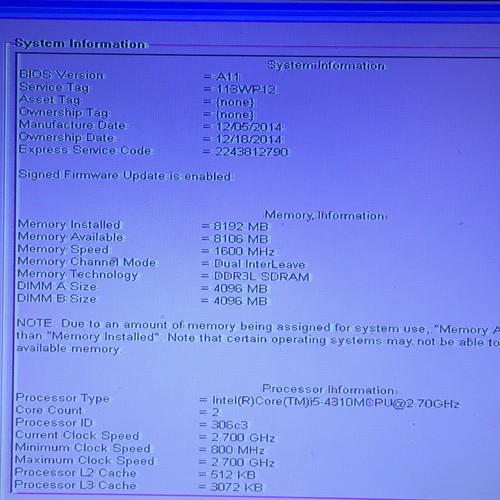 Dell Latitude E6540 15.6'' Laptop i5-4310M 8GB RAM *Working/For Parts* H2955 - Picture 2 of 18