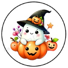 ADORABLE GHOST HALLOWEEN ENVELOPE SEALS LABELS STICKERS PARTY FAVORS