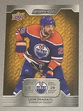 Leon Draisaitl 2023-24 UD Engrained Oak /349 #59 Edmonton Oilers