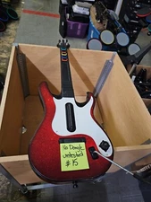 Guitar Hero Wireless Red Guitar  PS3 PlayStation Controller No Dongle #15