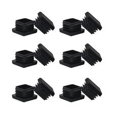 12 Pack 1 Inch Square Tubing Plug Tube Post End Caps Tubing Insert Chair Glide