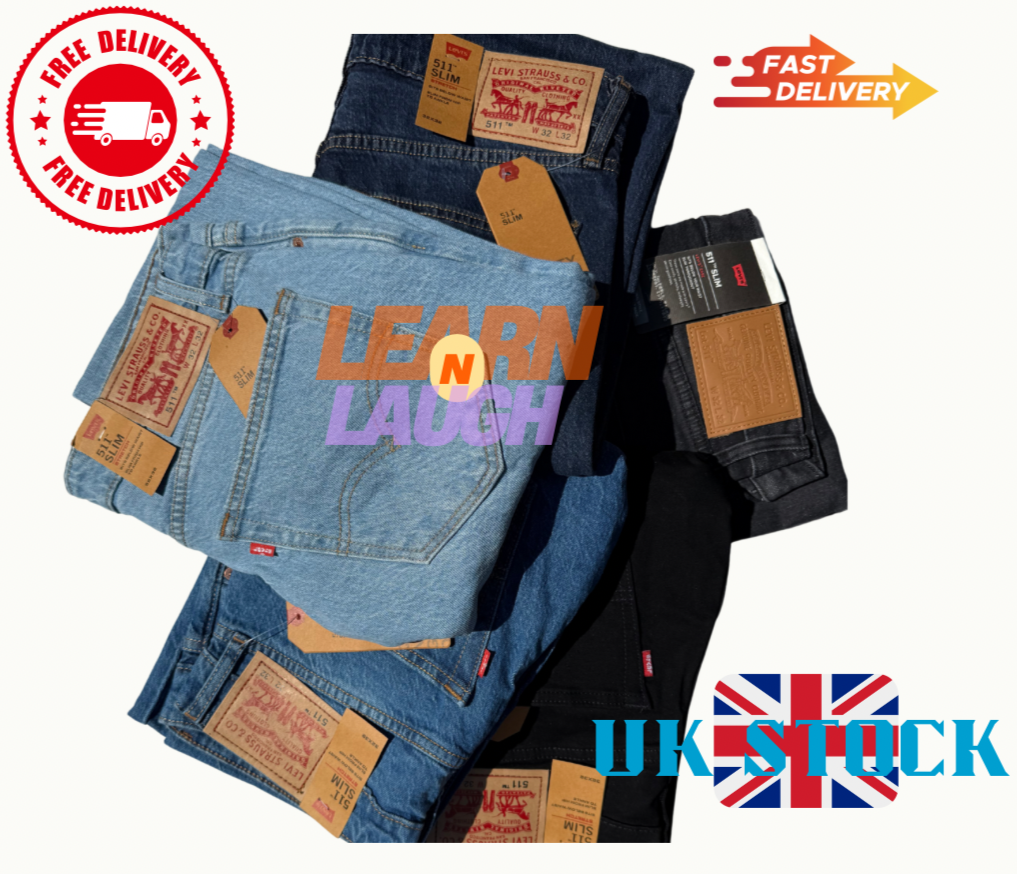 Levis 511 Slim Fit Jeans Stretch Multi Colours 30 32 34 36 38 UK